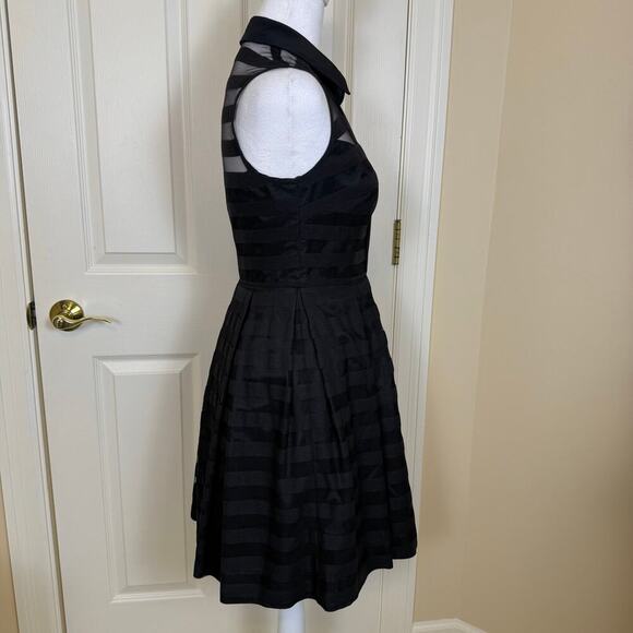 Trina Turk Ashley Shirtdress Size 0 fit & flare buttoned sheer stripe tulle EUC - Picture 3 of 9